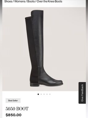 Stuart Weitzman 50/50 Over-the-Knee Black Women's Boots